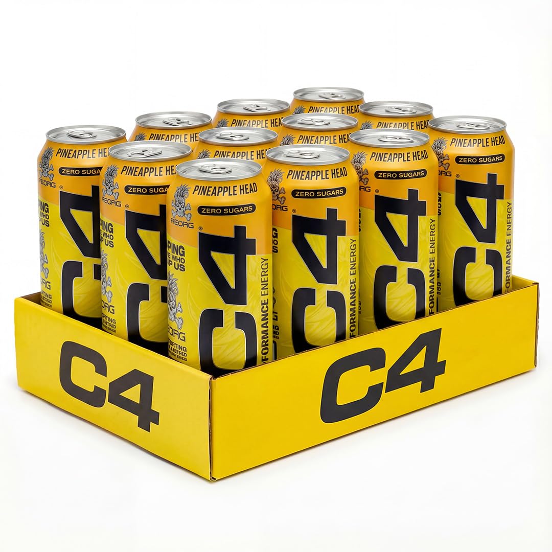 Cellucor C4 Performance Energy Carbonated RTD 12x500ml Pineapple Head
