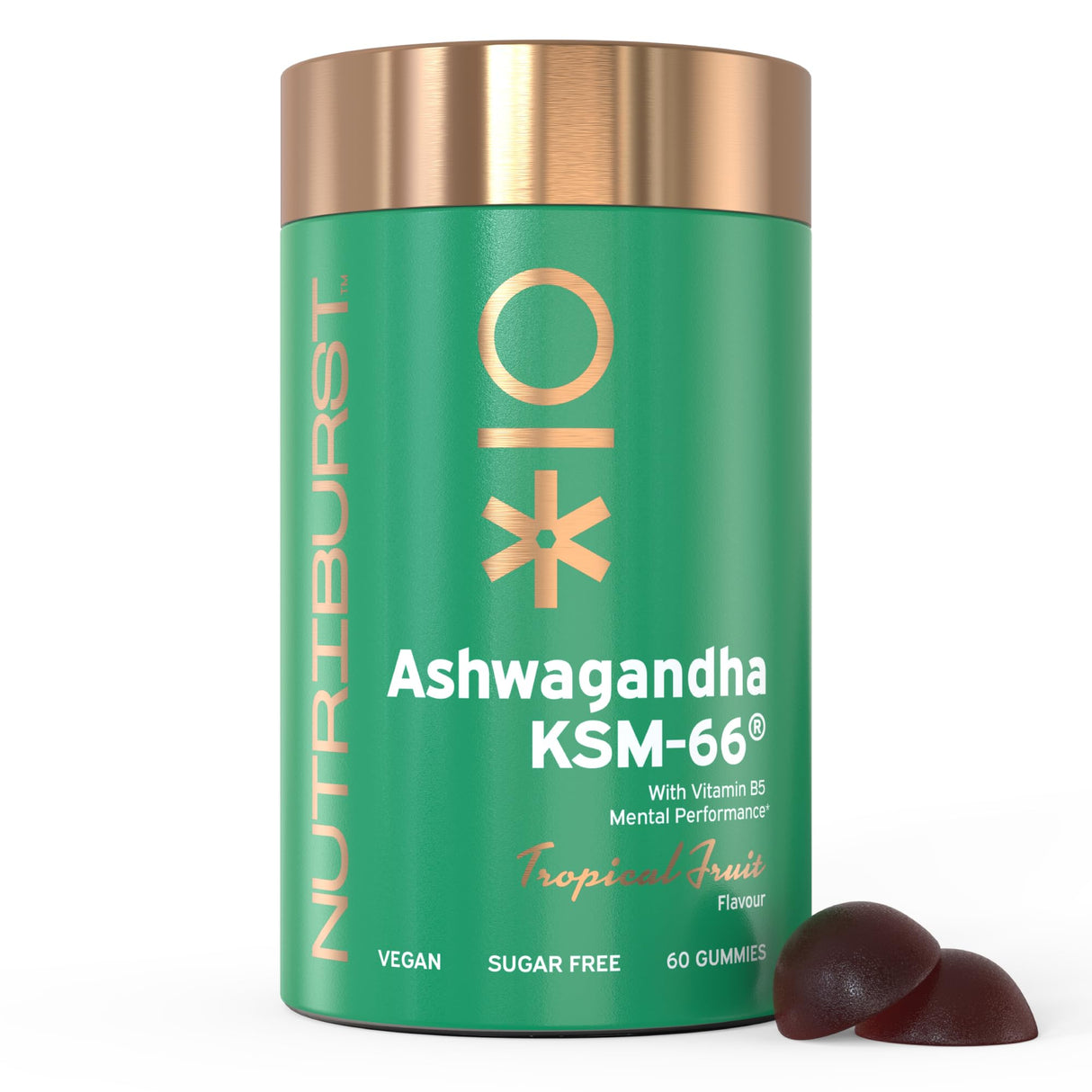 Nutriburst Ashwagandha KSM-66 2 60 Gummies Tropical