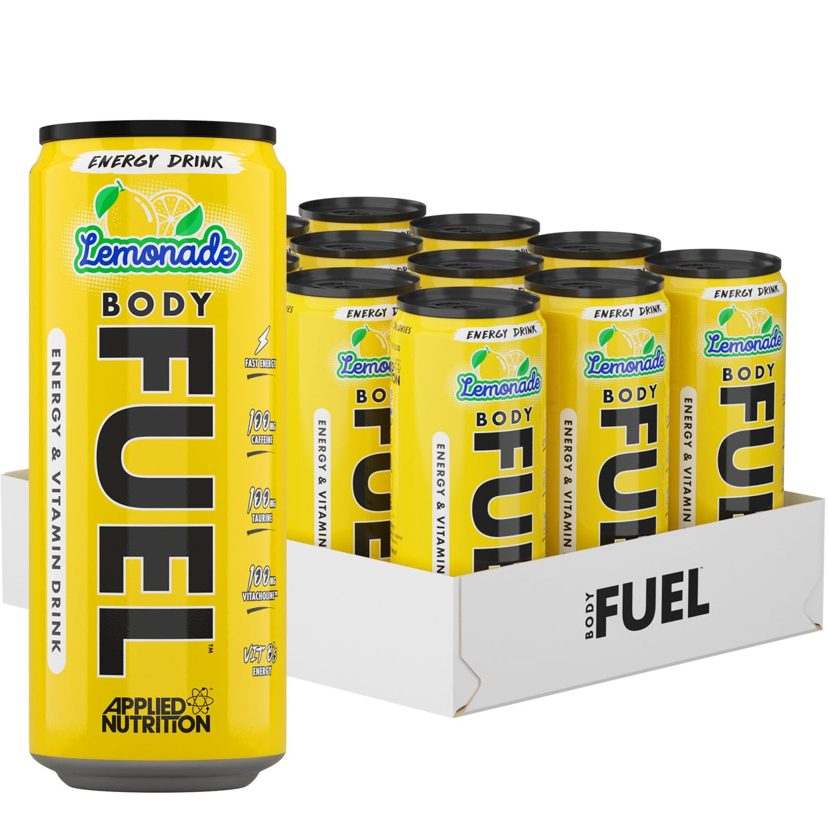 Applied Nutrition Body Fuel Energy Can 12x330ml Lemonade