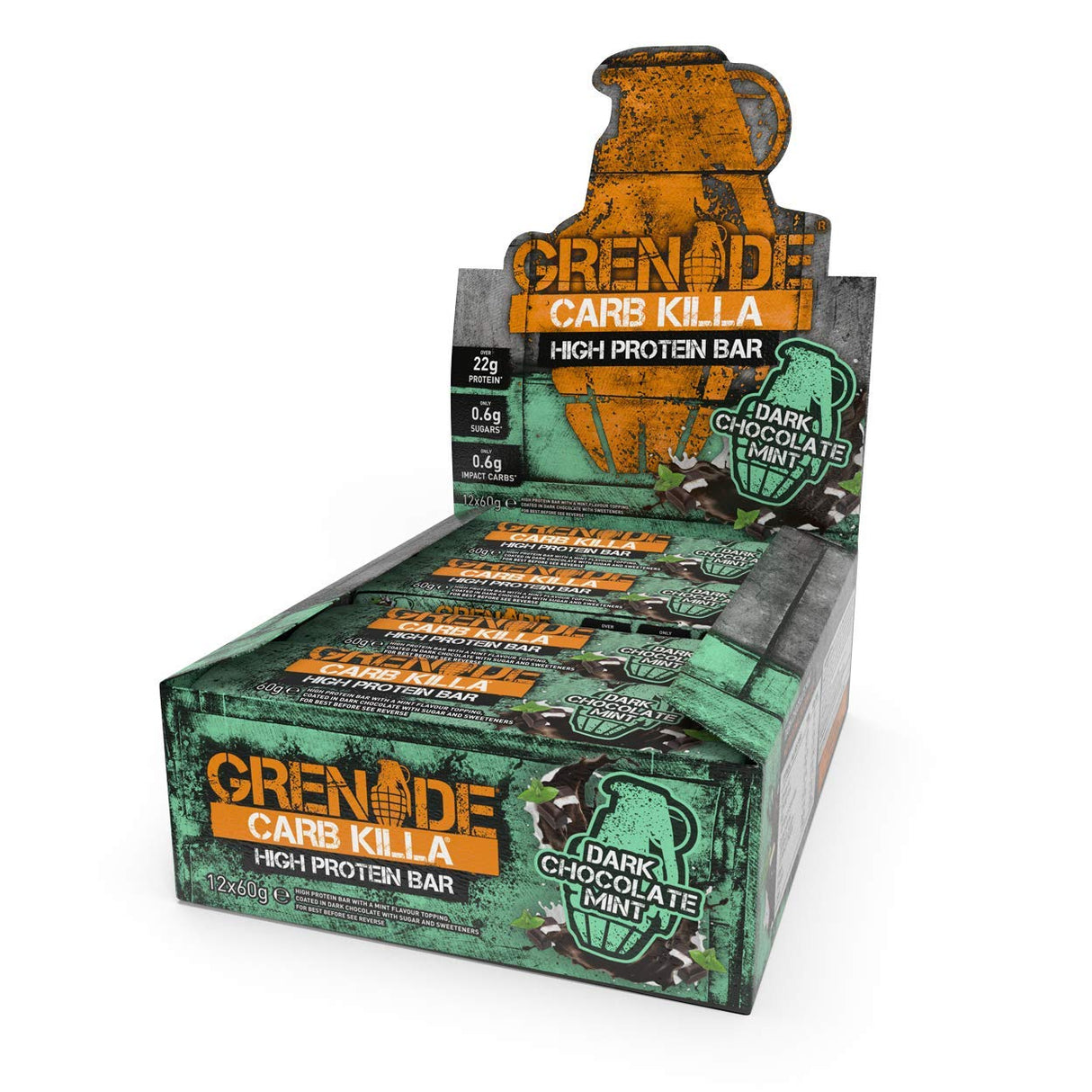 Grenade Protein Bar 12x60g Dark Choc Mint