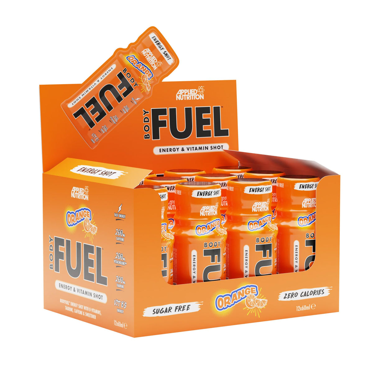 Applied Nutrition Body Fuel Energy Shots 12x60ml Orange