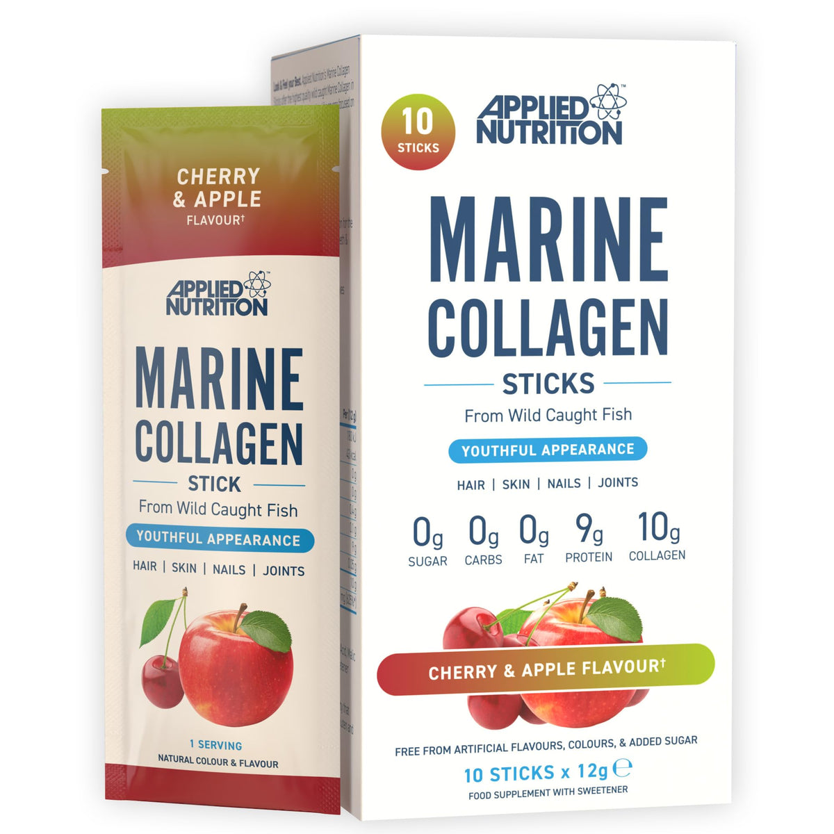 Applied Nutrition Marine Collagen Sticks 12x12g Cherry Apple