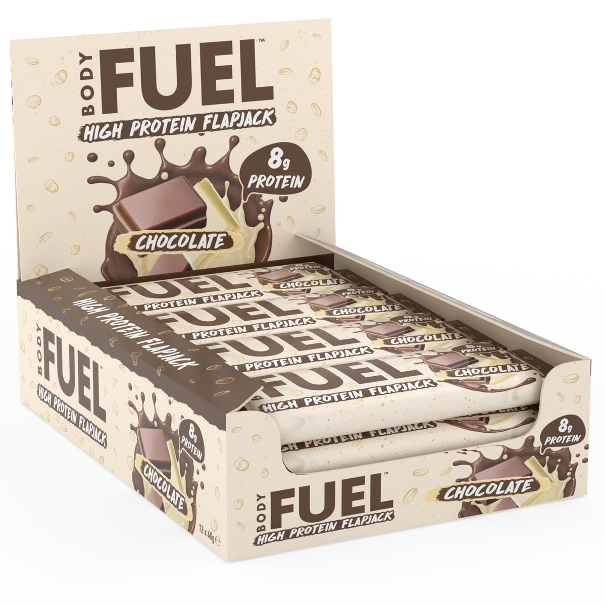 Applied Nutrition Body Fuel High Protein Flapjacks 12x40g Chocolate