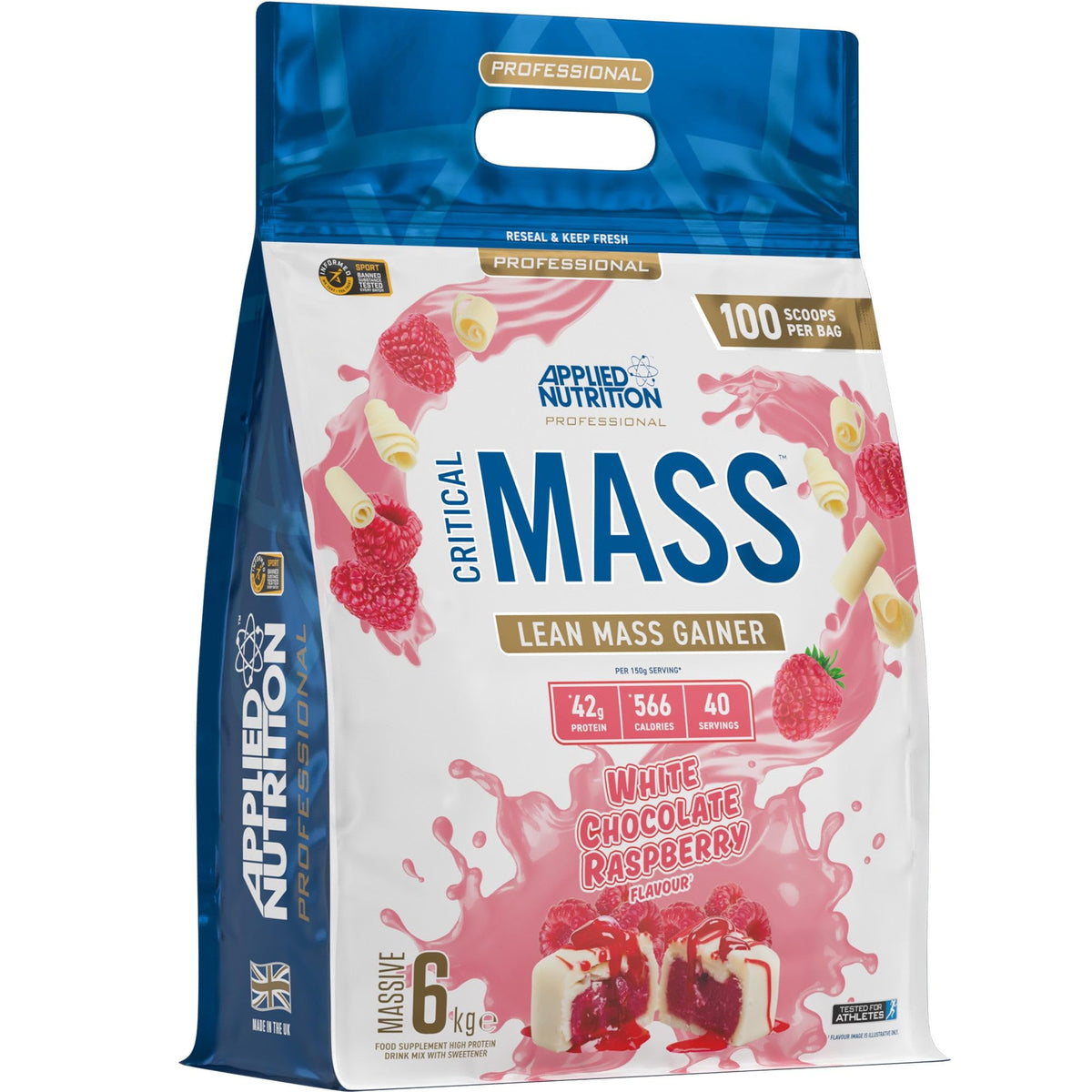 Applied Nutrition Critical Mass Professional 6kg White Chocolate Raspberry