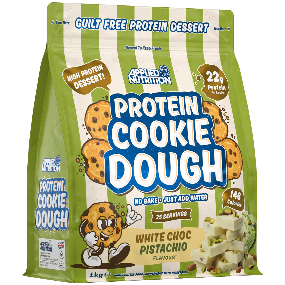 Applied Nutrition Protein Cookie Dough 1kg White Choc Pistachio