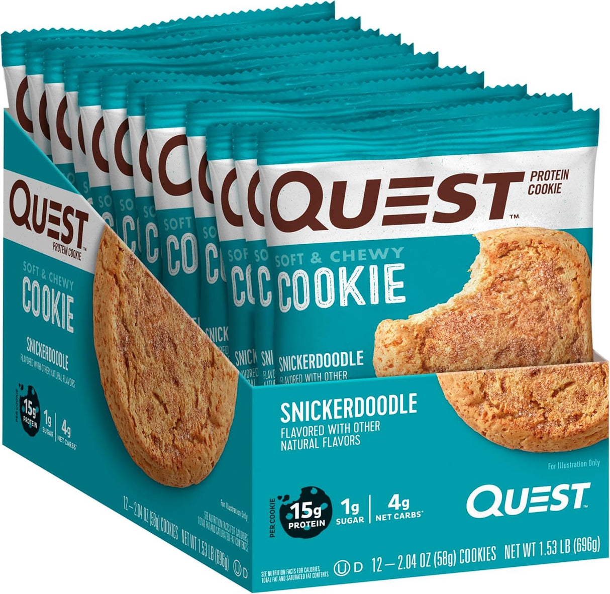 Quest Nutrition Protein Cookie 12x58g Snickerdoodle
