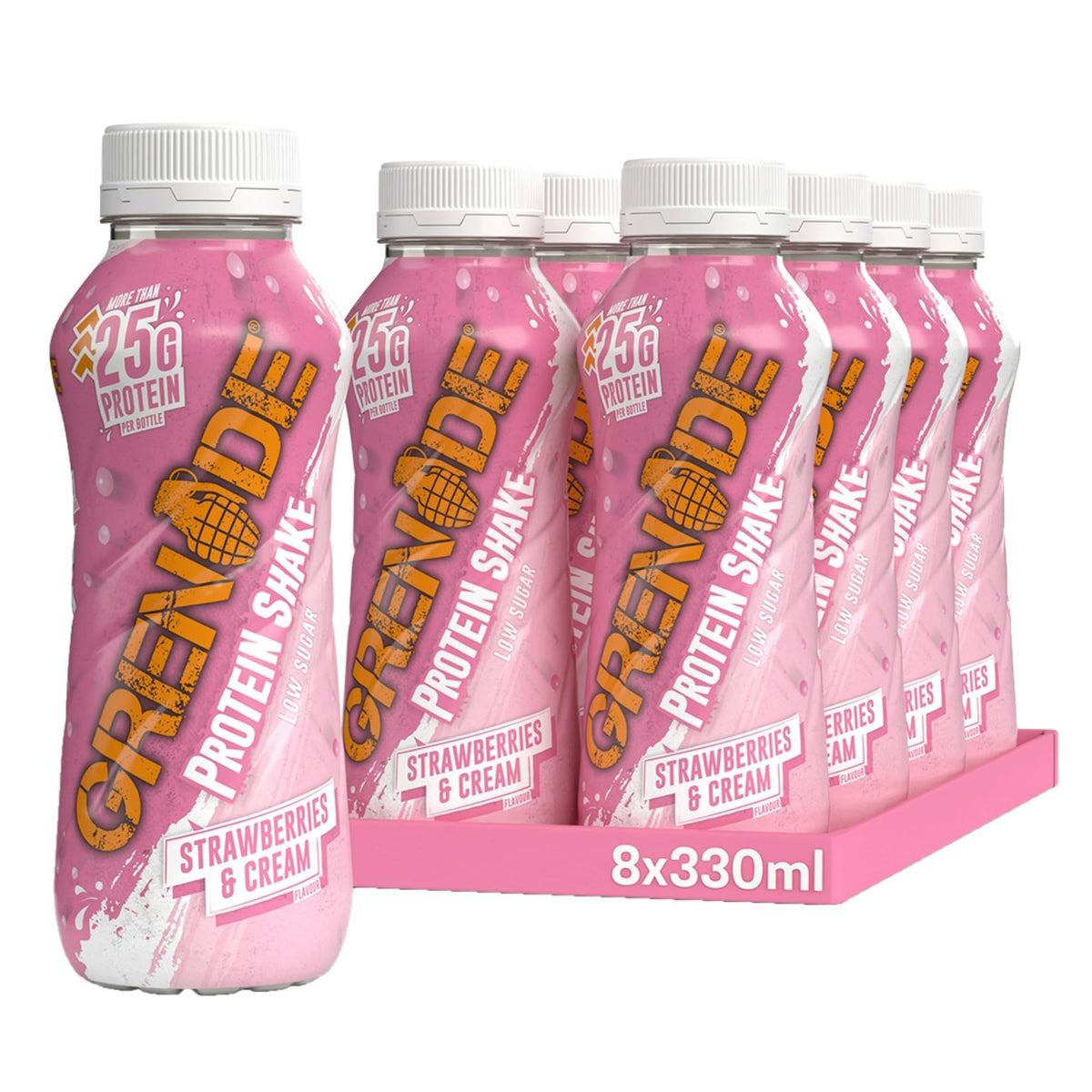 Grenade Protein Shake 8x330ml Strawberries & Cream