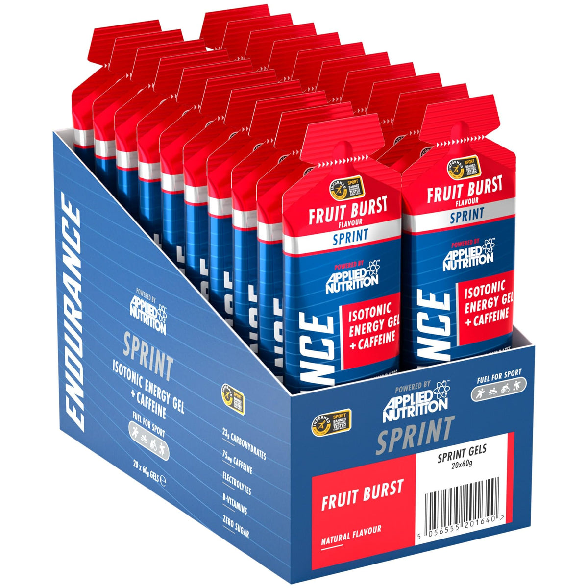 Applied Nutrition Endurance Velocity Sprint Gel 20x60g Fruit Burst