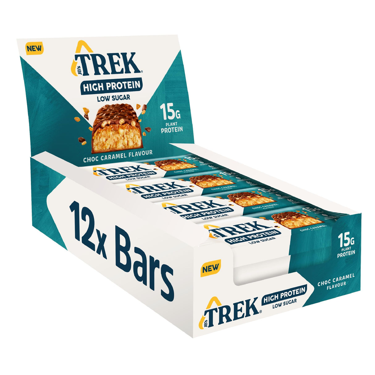 Trek High Protein Low Sugar 12x55g Choc Caramel