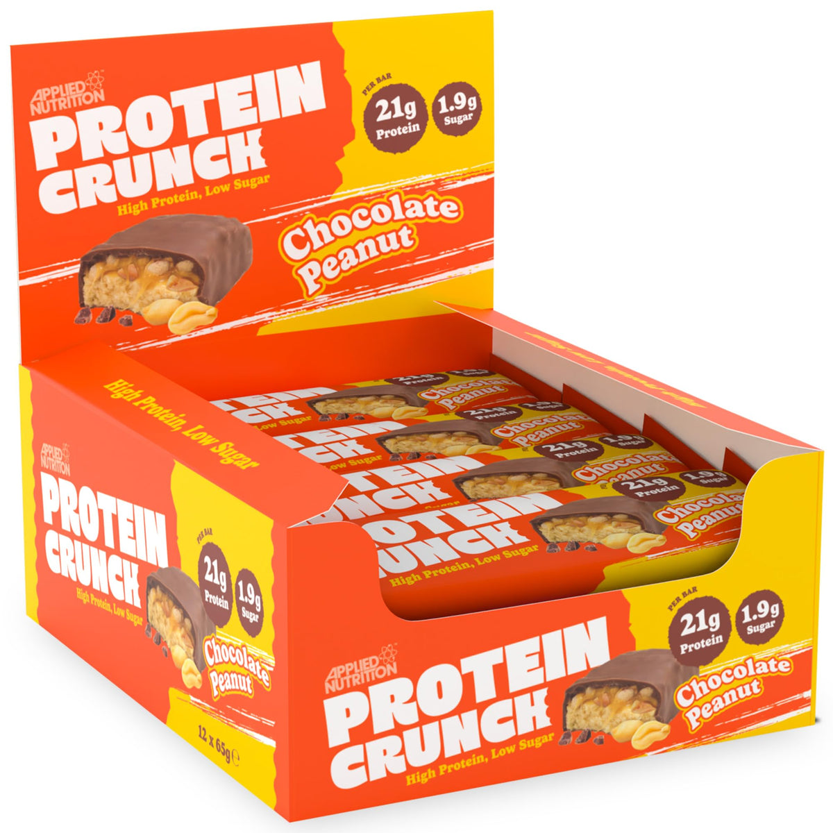Applied Nutrition Protein Crunch Bar 12x62g Milk Chocolate Peanut