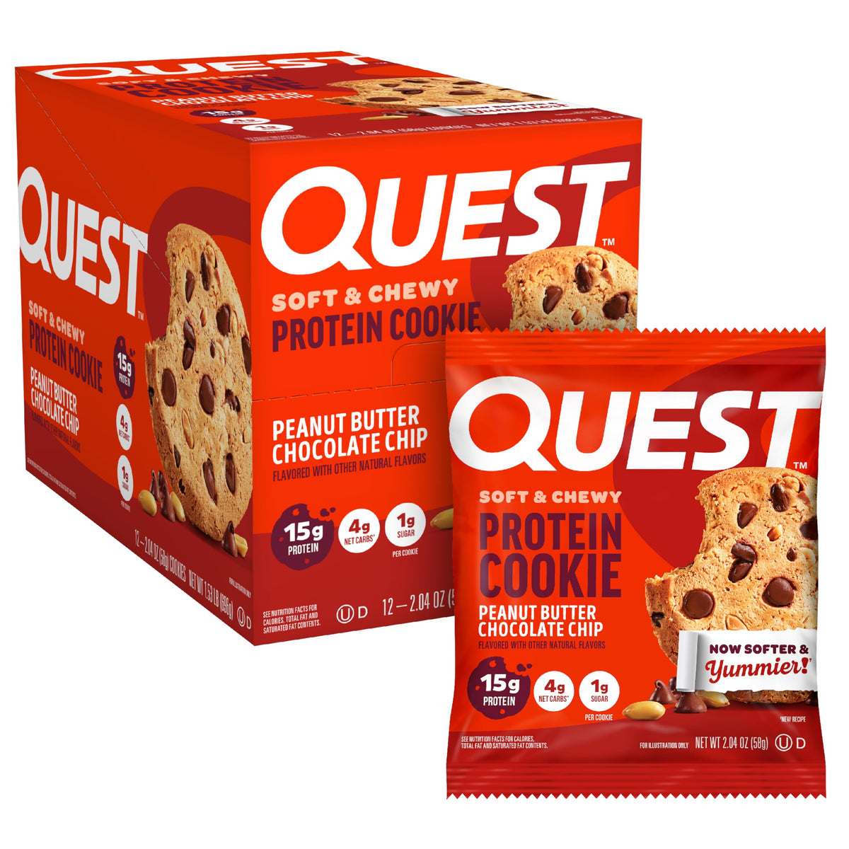 Quest Nutrition Cookie 12x59g Peanut Butter Chocolate Chip