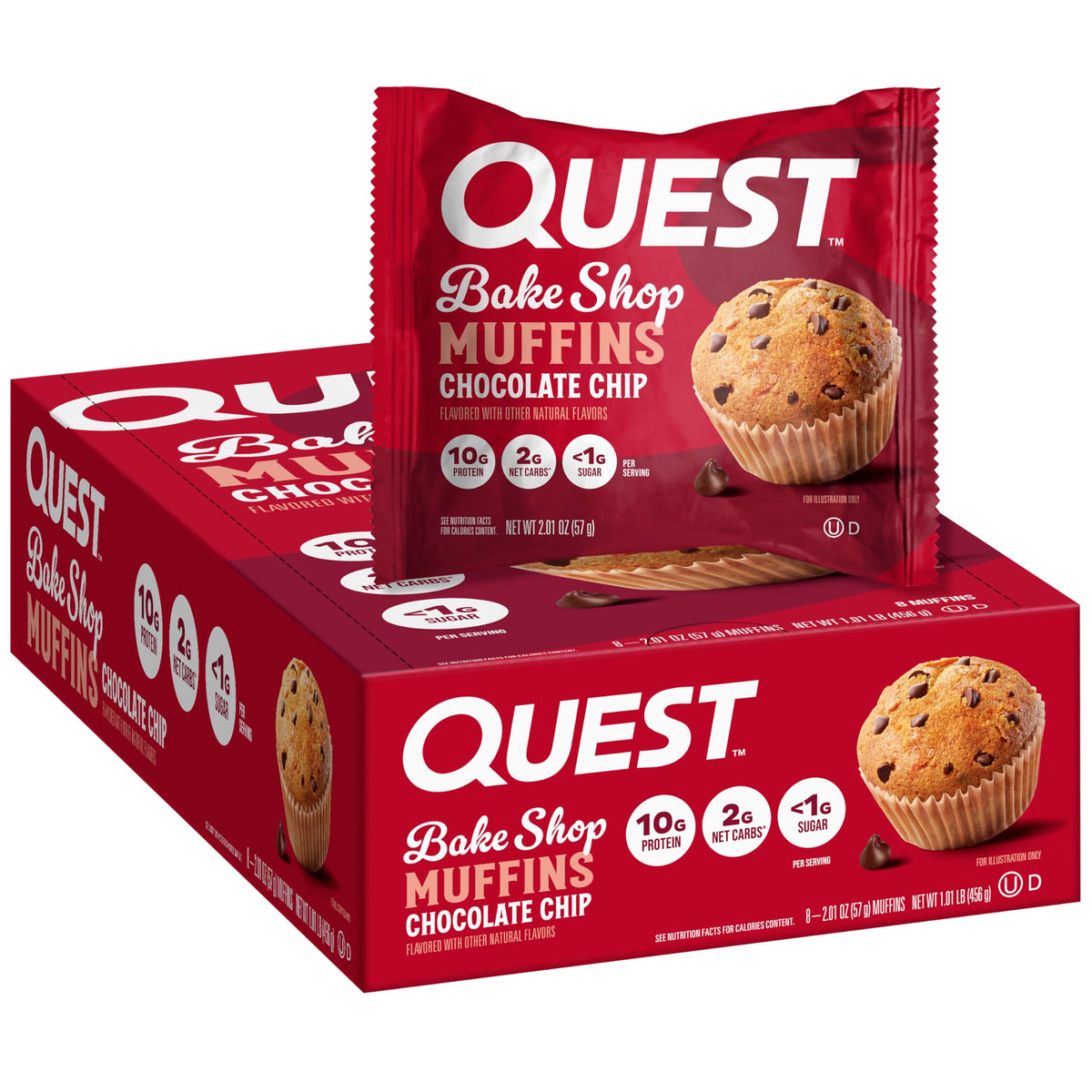 Quest Nutrition Bakeshop Muffin 8x57g Chocolate Chip
