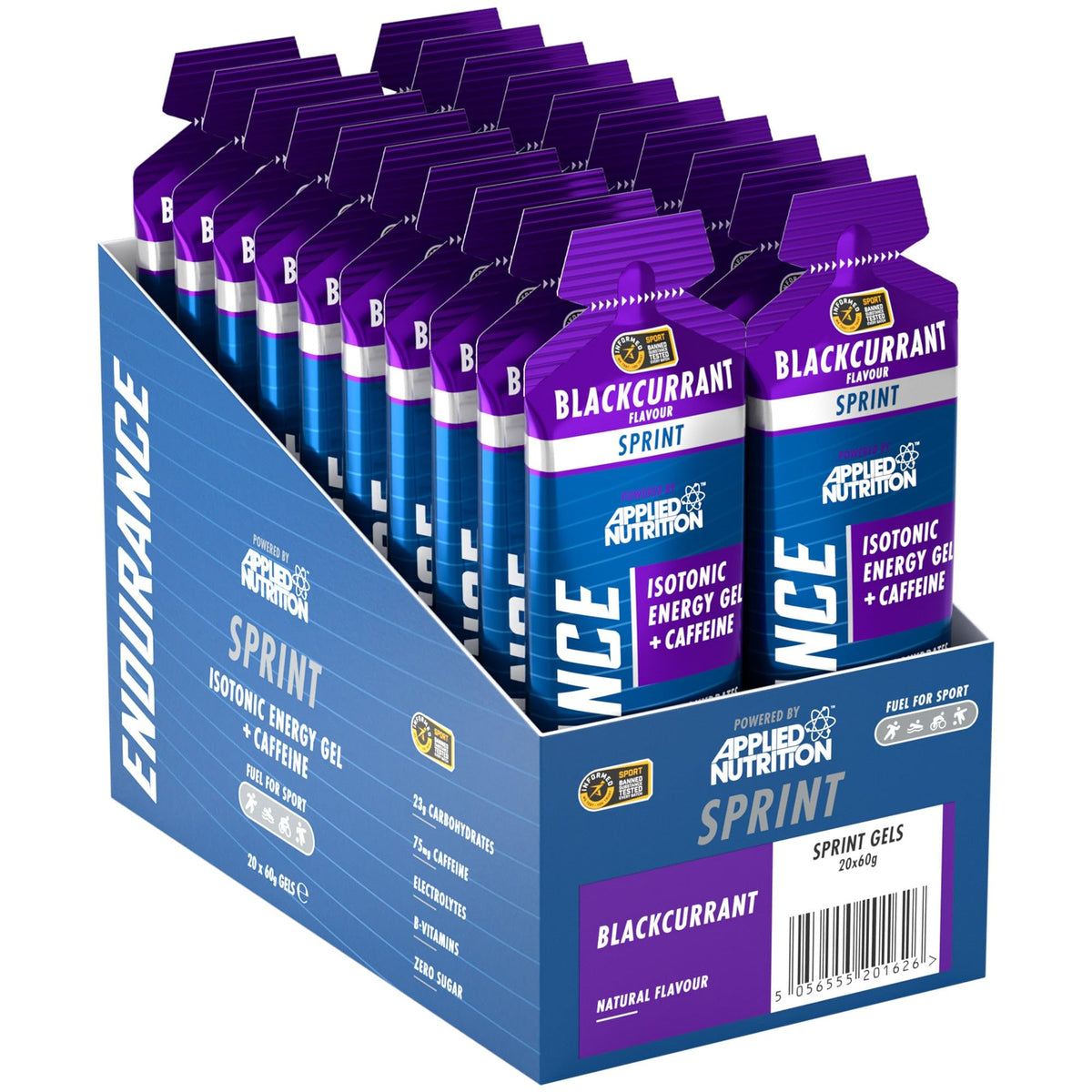 Applied Nutrition Endurance Velocity Sprint Gel 20x60g Blackcurrant