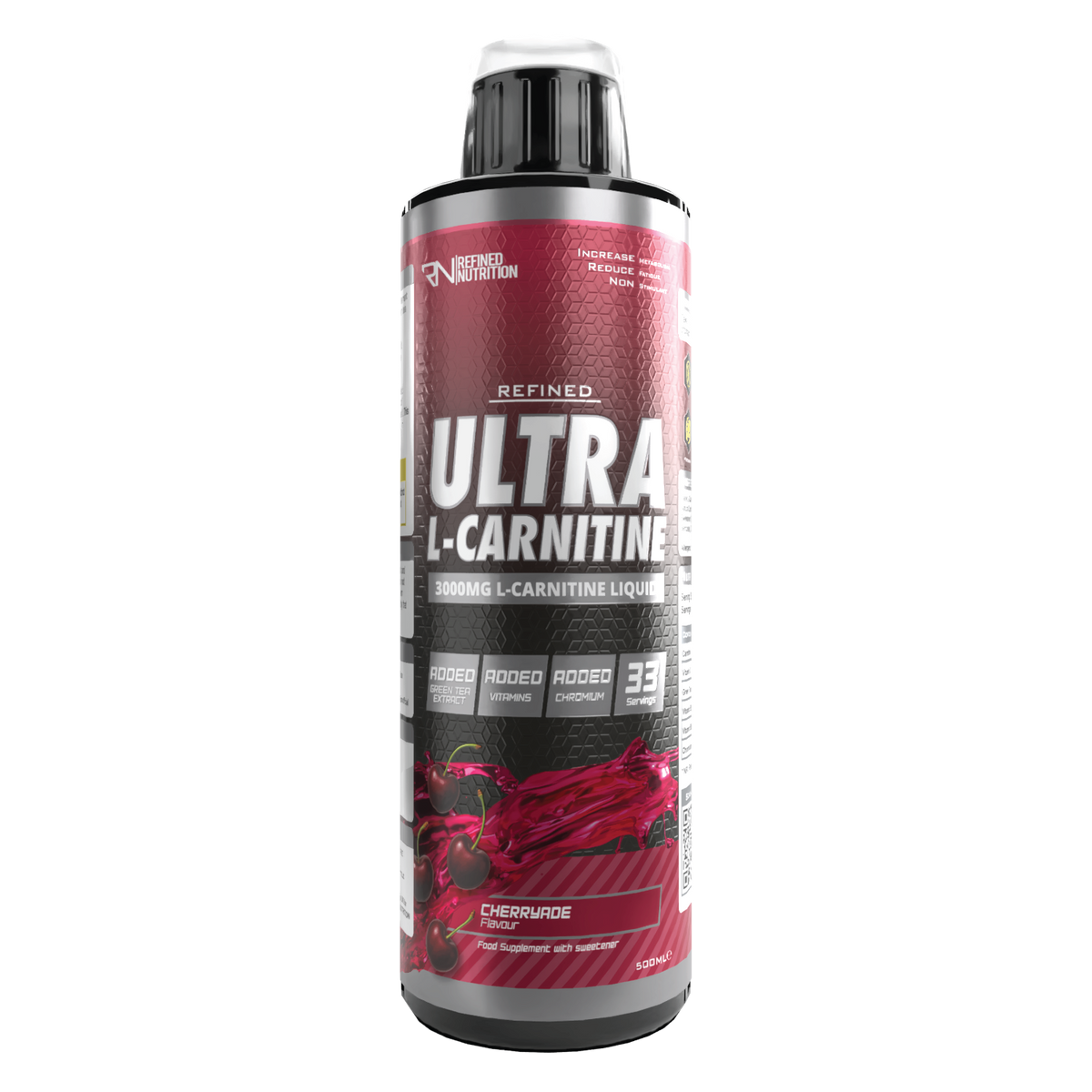 Refined Nutrition Ultra L-Carnitine - Cherryade - 500ml