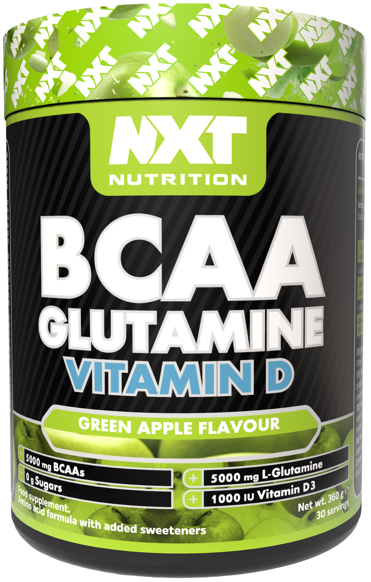 NXT Nutrition BCAA, Glutamine & VIt D 360g - Apple - 300g