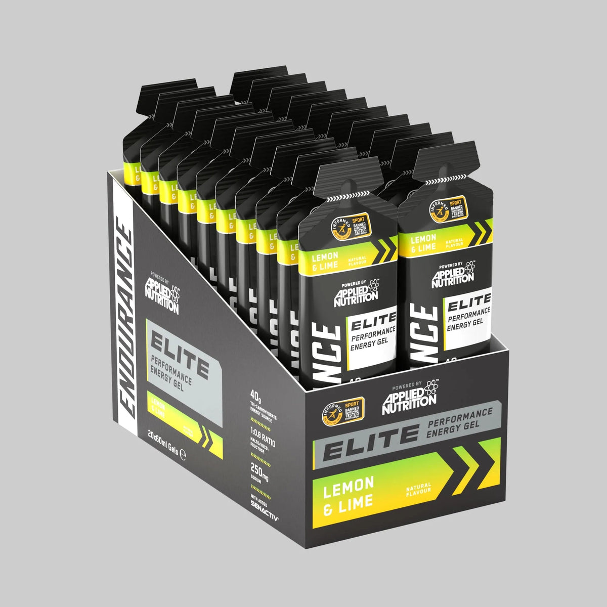 Applied Nutrition Endurance Elite Performance Gel - Lemon & Lime - 20x60ml