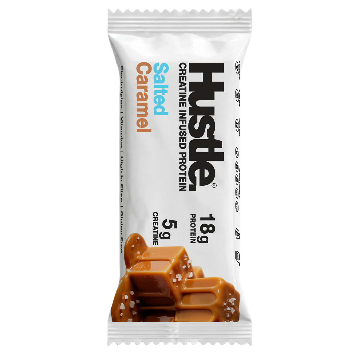 Hustle Creatine Protein Bar - Chocolate Raspberry - 12x75g