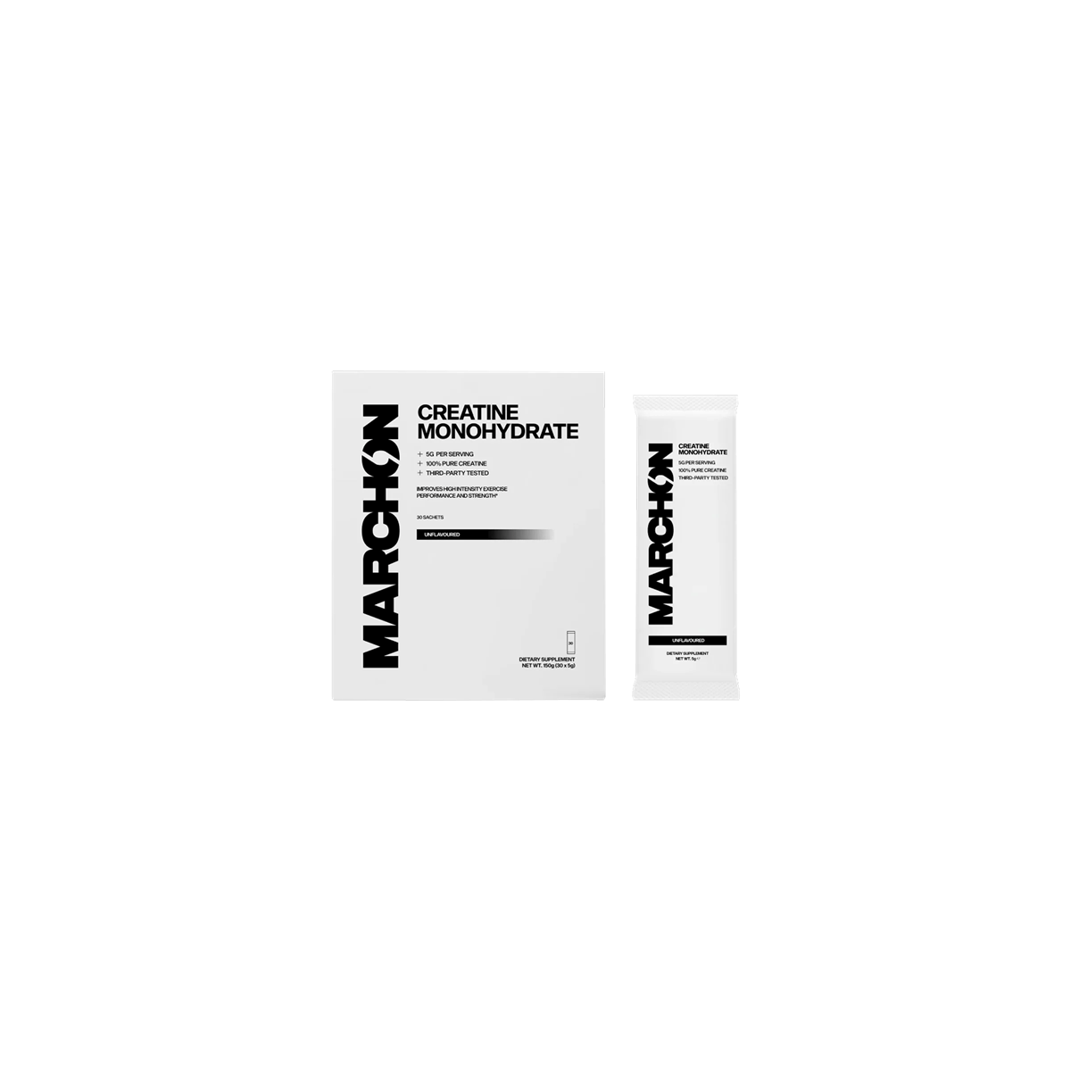 Marchon Supplements Creatine Monohydrate Sachets - Unflavoured - 30x10g