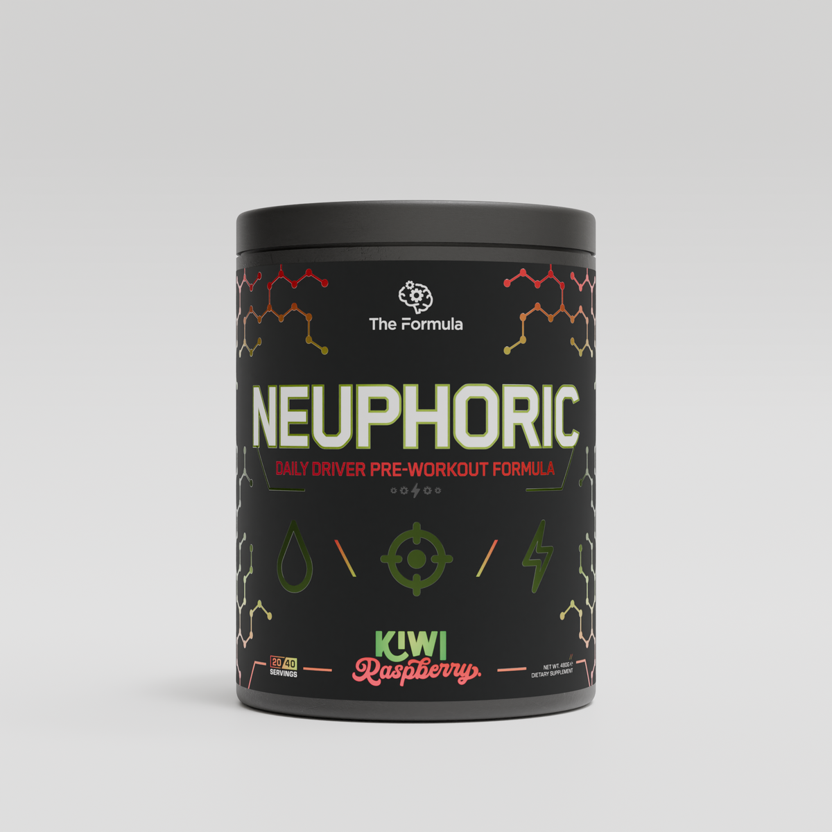 The Formula NEUPHORIC Pre Workout - Kiwi Raspberry - 480g