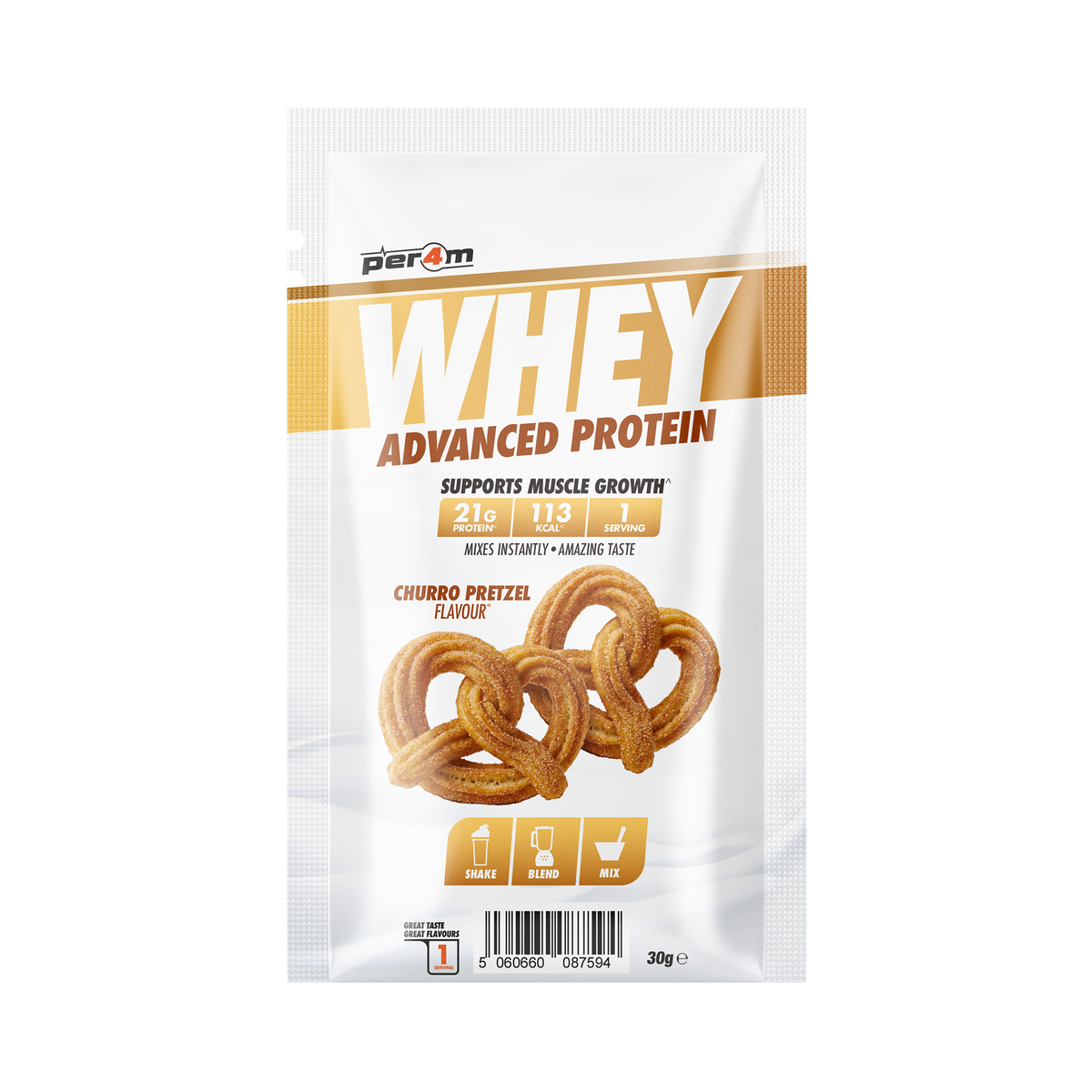 Per4m Advanced Whey Protein Sachet - Churro Pretzel - 30g