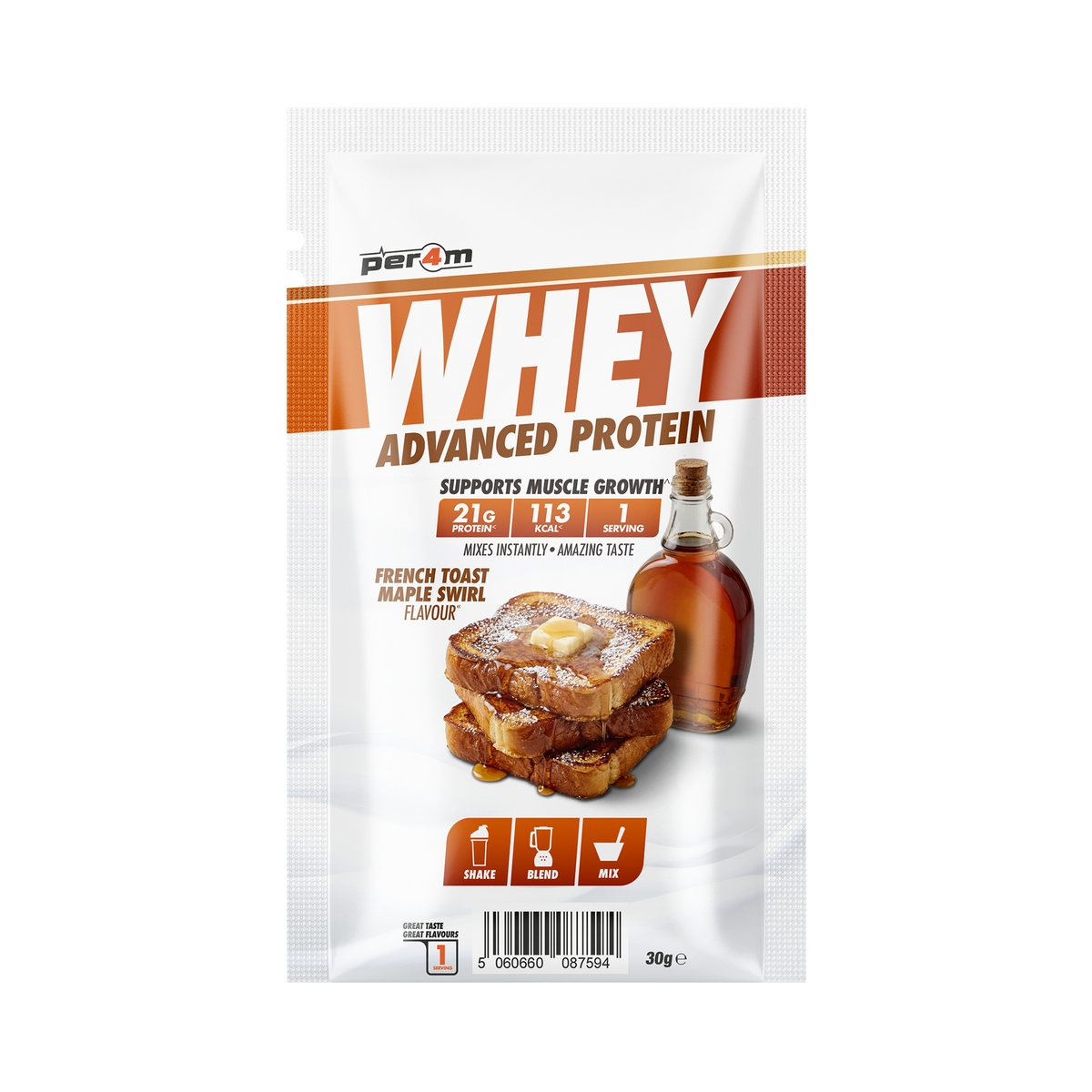 Per4m Advanced Whey Protein Sachet - French Toast - 30g