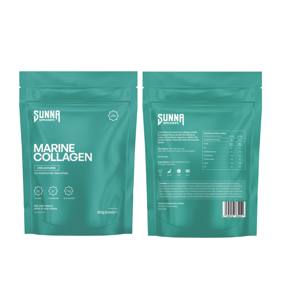 Sunna Supplements Marine Collagen - Unflavoured - 250g
