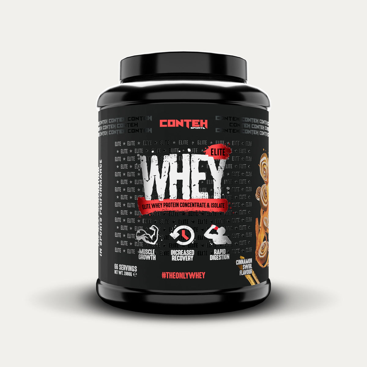 Conteh Sports Whey Elite - Cinnamon Swirl - 1980g