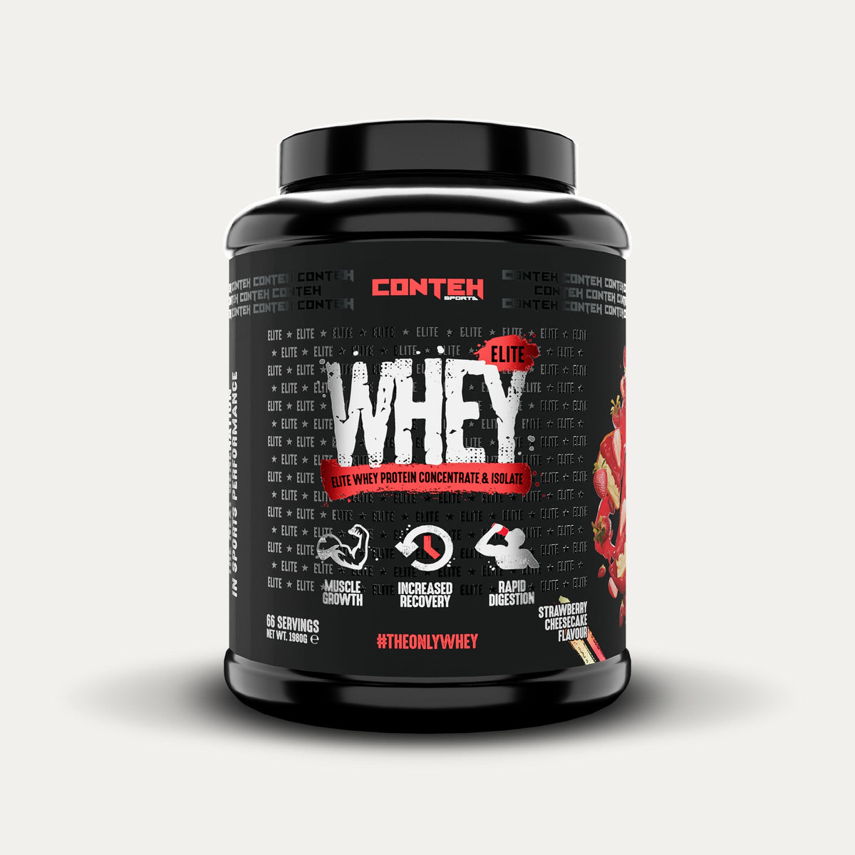 Conteh Sports Whey Elite - Strawberry Cheesecake - 1980g