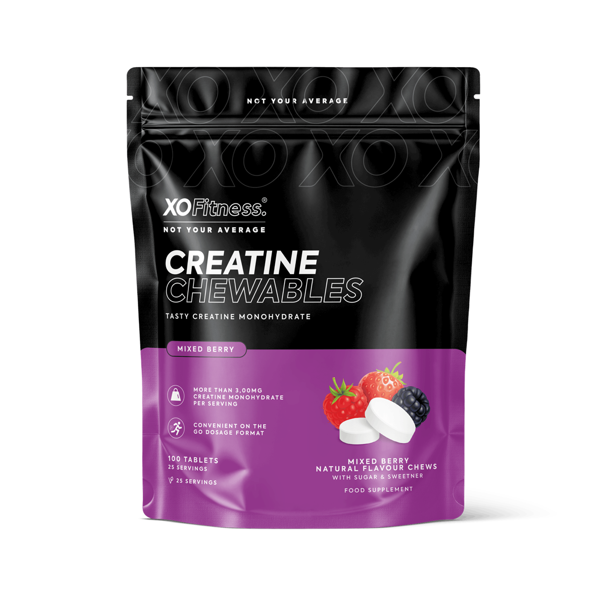 XO Fitness Creatine Chewable - Mint - 100 Tabs