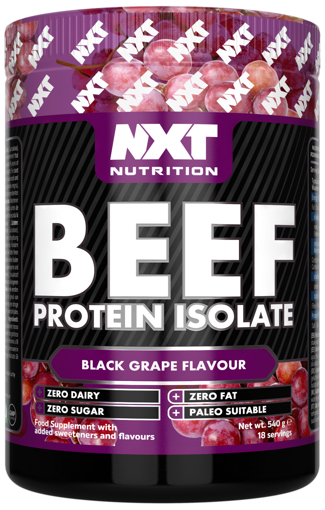 NXT Nutrition Beef Protein Isolate - Black Grape - 1.8kg