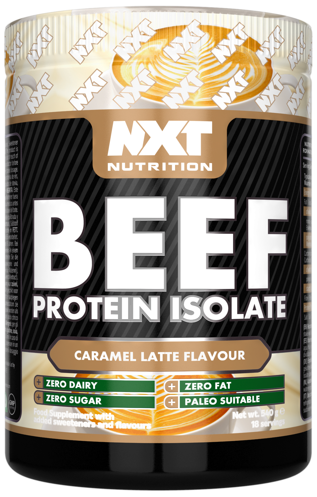 NXT Nutrition Beef Protein Isolate - Caramel Latte - 540g