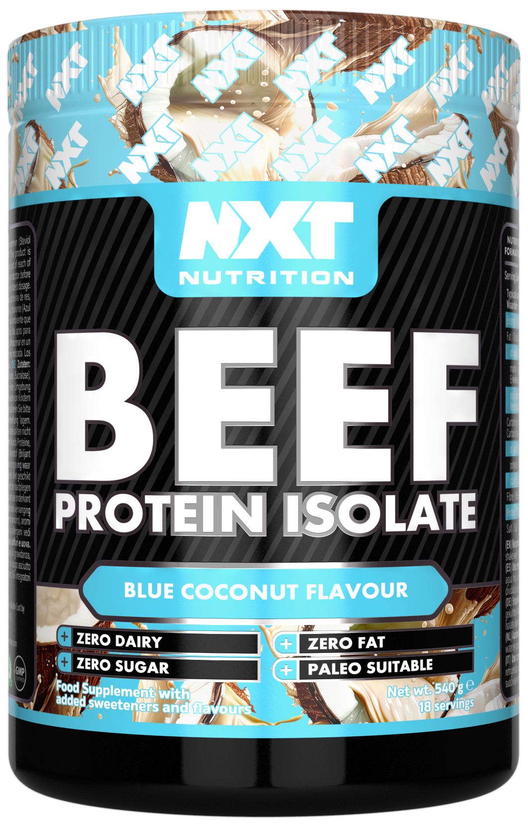 NXT Nutrition Beef Protein Isolate - Blue Coconut - 540g