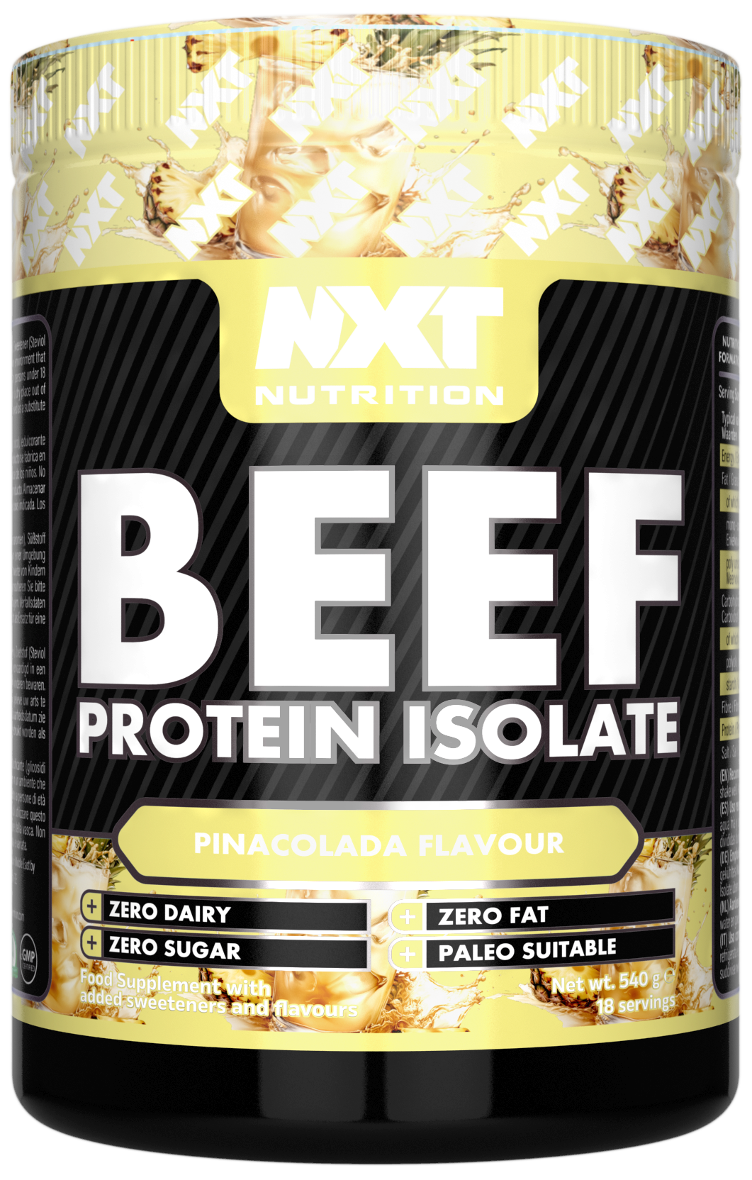 NXT Nutrition Beef Protein Isolate - Pina Colada - 540g