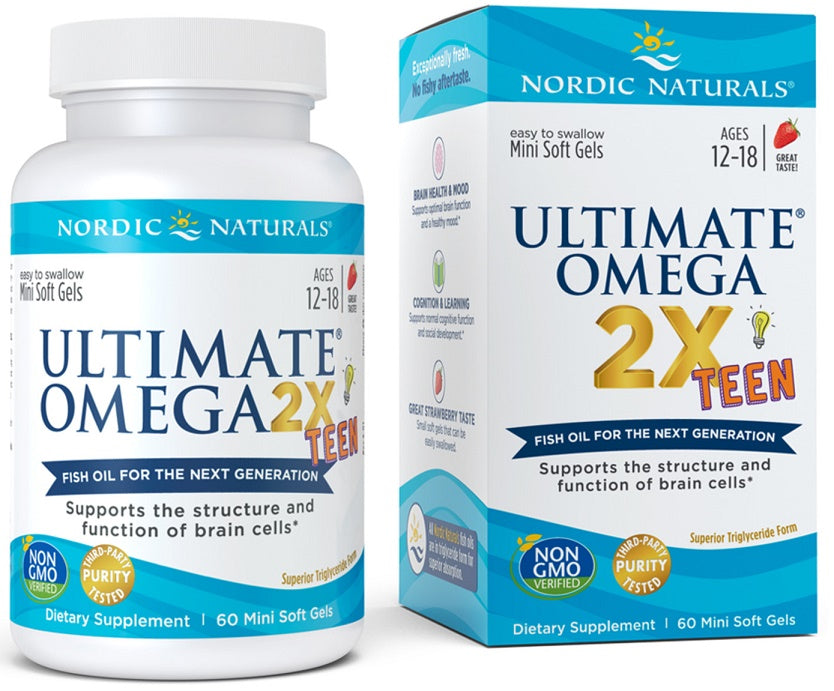 Ultimate Omega 2X Fish Oil TEEN - Strawberry (EAN 768990061103) - 60 mini softgels