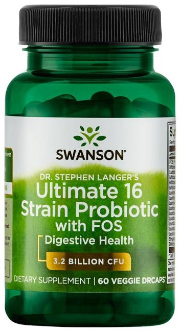 Dr. Stephen Langers Ultimate 16 Strain Probiotic with FOS, 3.2 Billion CFU - 60 vcaps