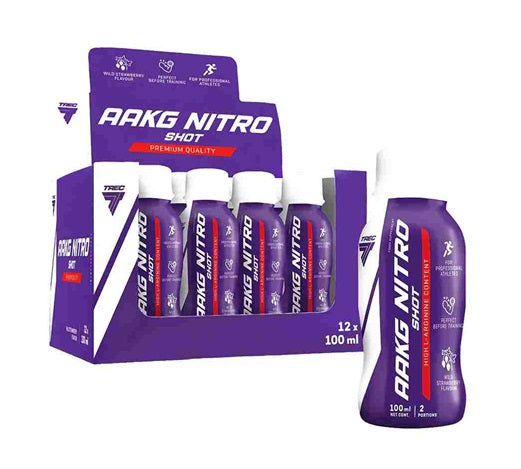 AAKG Nitro Shot - Wild Strawberry - 12 x 100ml.