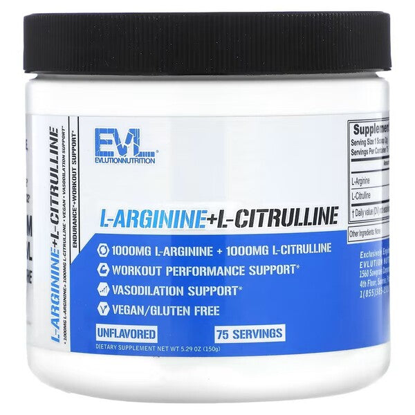 L-Arginine + L-Citrulline, Powder - 150g