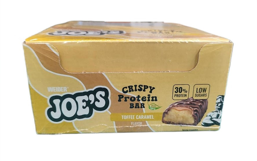Joes Crispy Protein Bar, Toffee Caramel - 12 x 50g