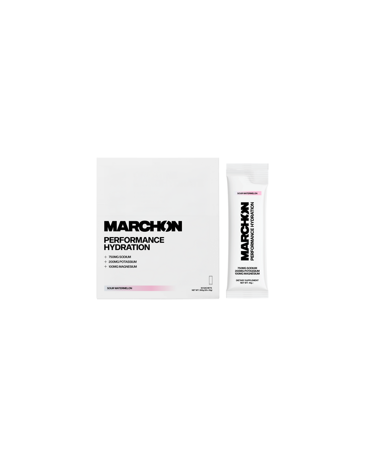 Marchon Supplements Performance Hydration Electrolyte Powder Sachets - Sour Watermelon - 30x10g