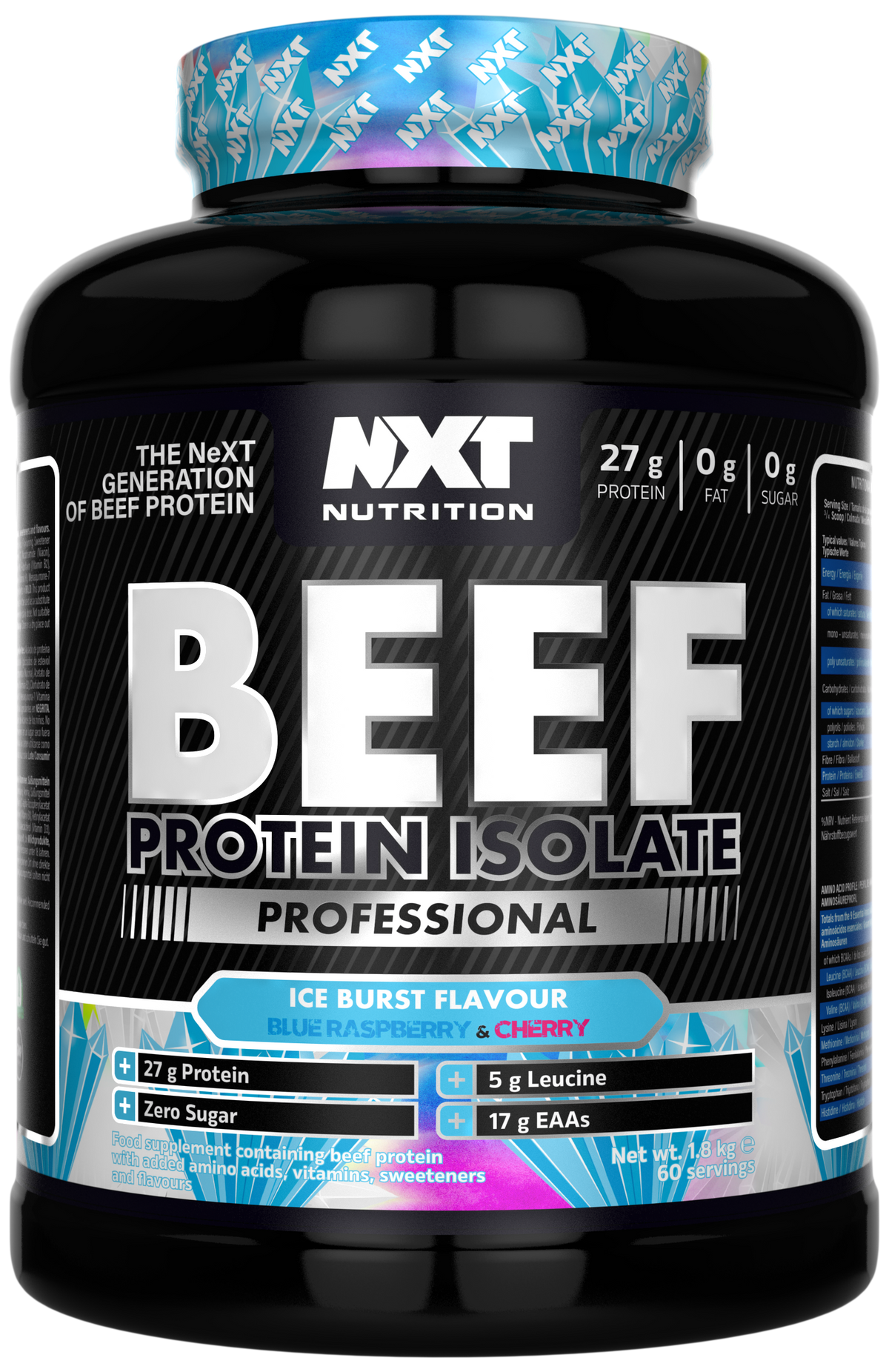 NXT Nutrition Beef Protein Isolate Professional - Ice Burst - 1.8kg