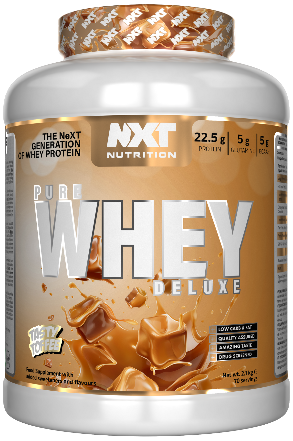 NXT Nutrition Pure Whey Deluxe - Tasty Toffee - 2.1kg
