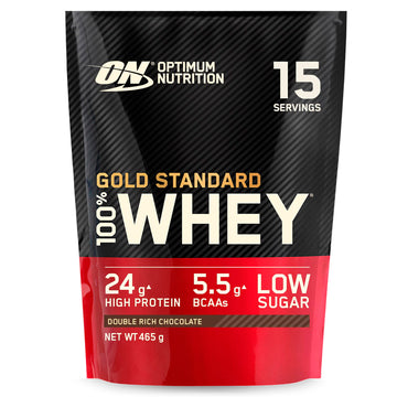 Optimum Nutrition Gold Standard whey protein powder, a typical UK protein powder tub