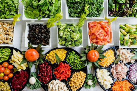 Colourful whole foods supporting skin and joint health