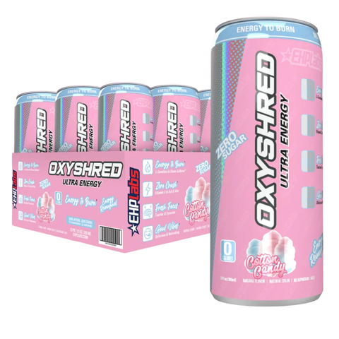 EHP Labs OxyShred Ultra Energy Drink RTD 12x355ml Cotton Candy