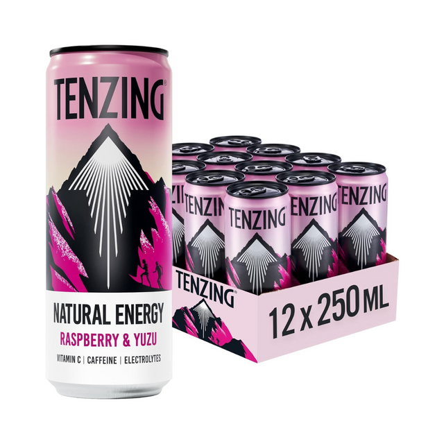 TENZING Natural Energy 12x250ml Raspberry & Yuzu