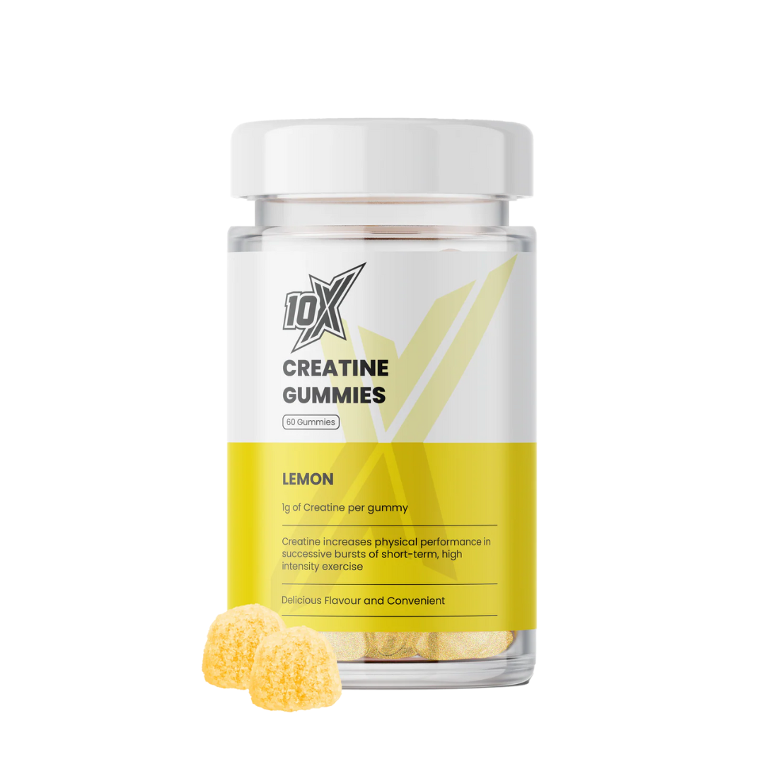 10X Athletic Creatine Gummies 60Softgels Lemon
