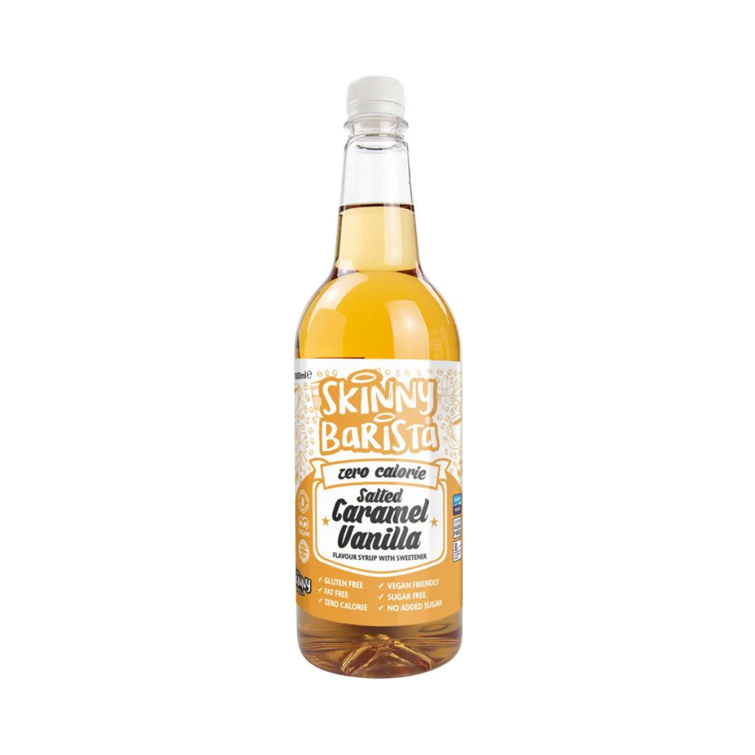 The Skinny Food Co Skinny Barista Zero Calorie Coffee Syrup 1000ml Salted Caramel Vanilla
