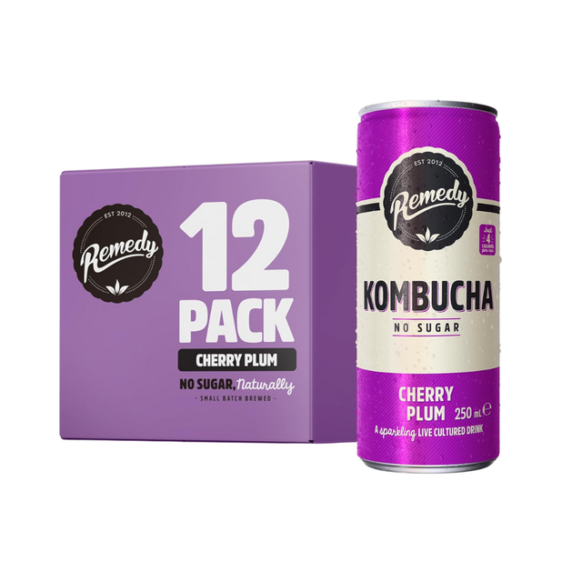 Remedy Kombucha 12x250ml Cherry Plumb