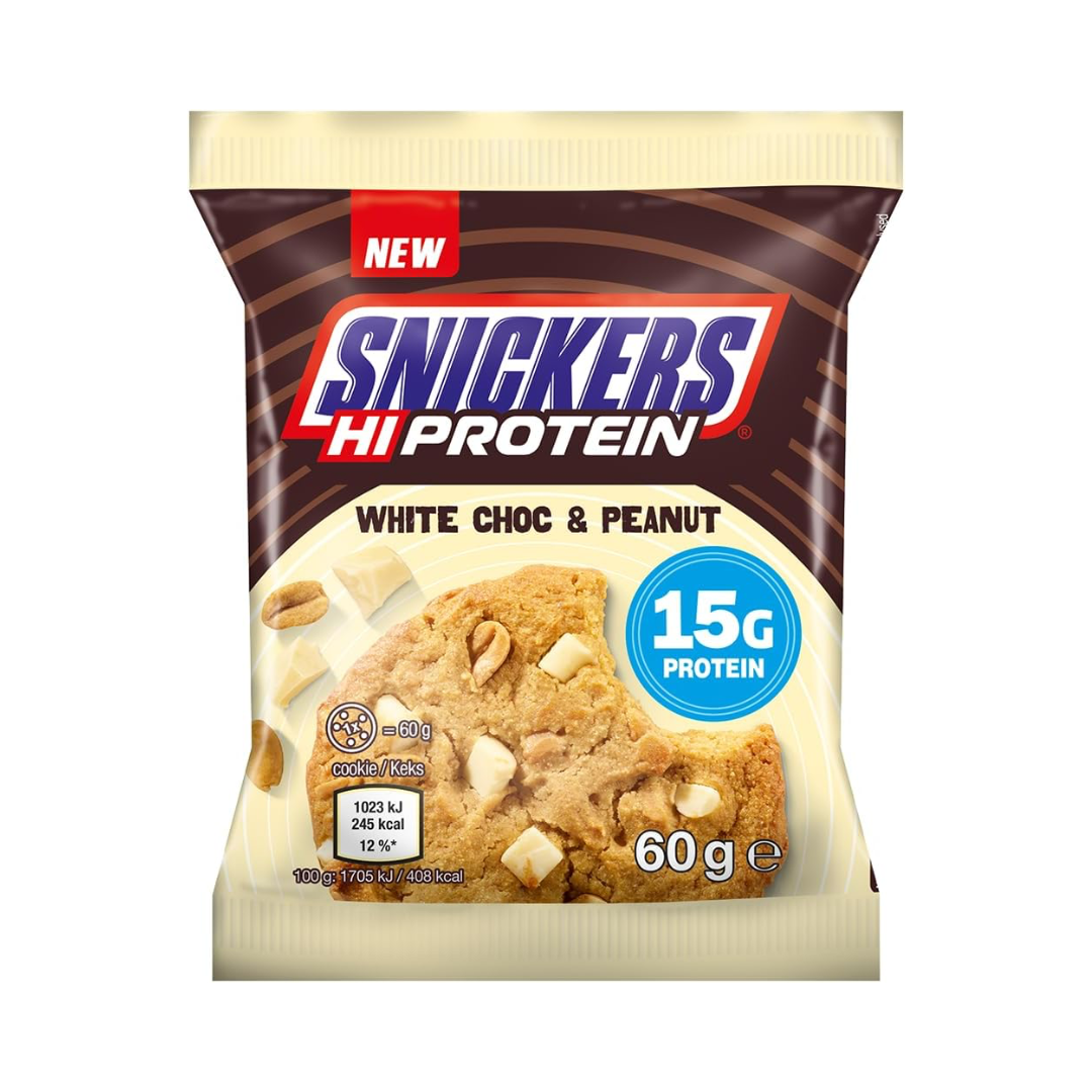 Snickers Hi Protein Cookie 60g White Choc & Peanut