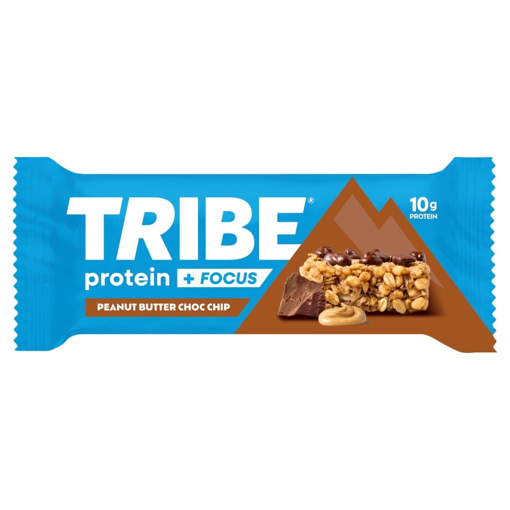Tribe Protein + Focus Flapjack 12x60g Peanut Butter Choc Chip